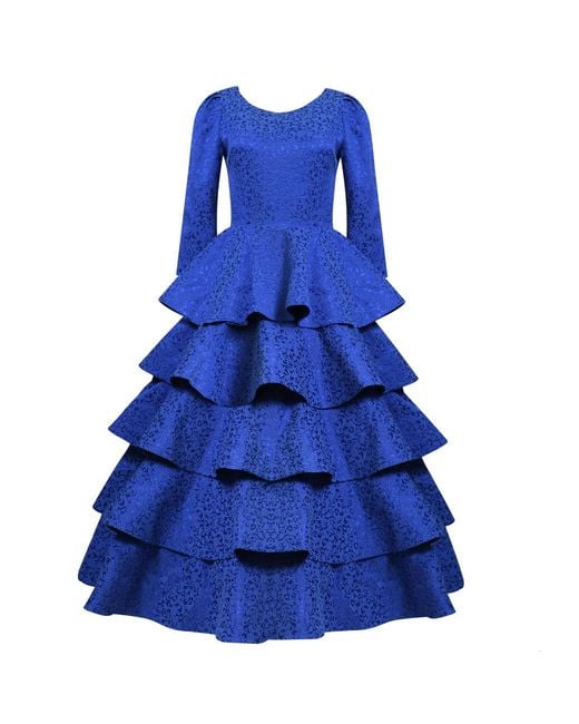 MATSOUR'I Blue Transformer Dress Blouse Jacqueline