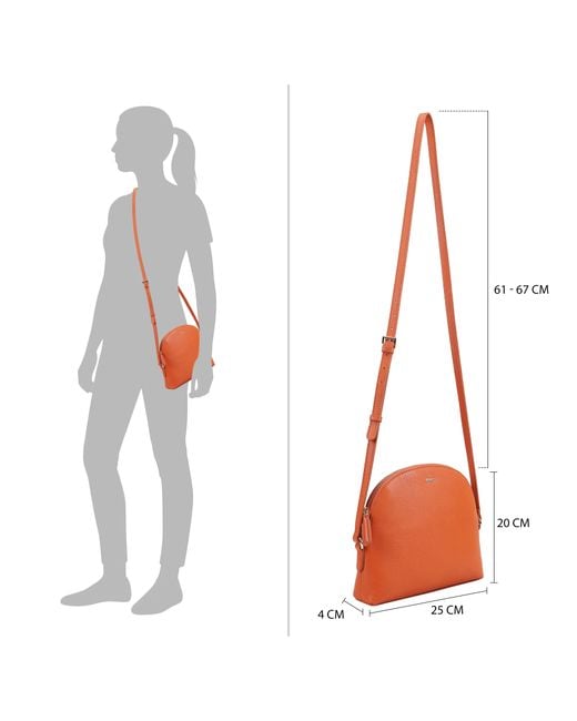 Paul Costelloe Orange Healy Crossbody Bag