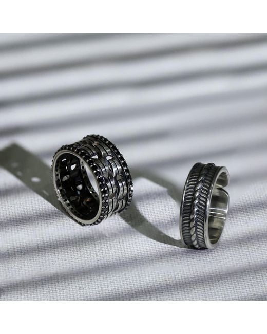 The Jewelz White The Chain Legacy — Open Weave Band Ring for men