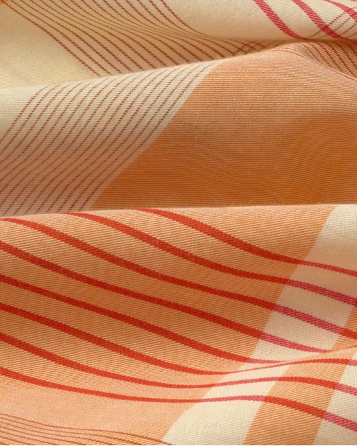 Thinking Mu Orange Plaid Shirt Tom for men