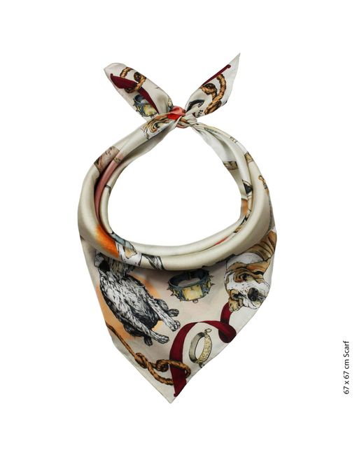 Klements Metallic Neutrals Good Boy Silk Scarf