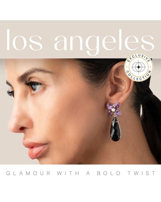 Bounkit Black Los Angeles Earrings Push Back