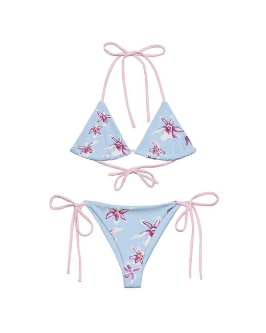 Formula S7 White Blush Sky Orchid Recycled String Bikini