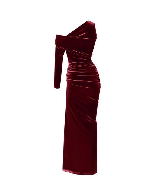 Me & Thee Red Oh My Love Burgundy Velvet Maxi Dress