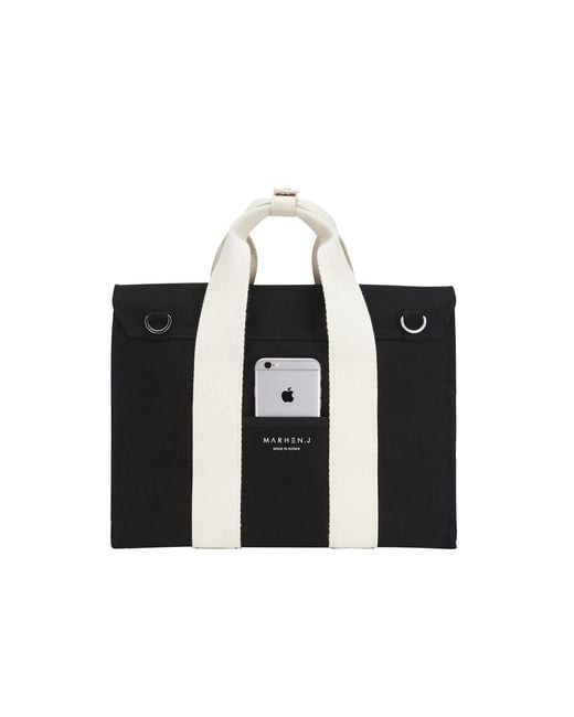 MARHEN.J Black Canvas Tote Bag