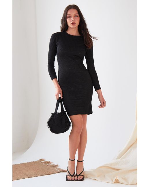 Sarvin Black Backless Dress