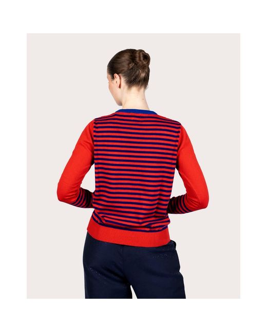 Lo Neel Fred Fire Striped Sweater Crewneck Jumper