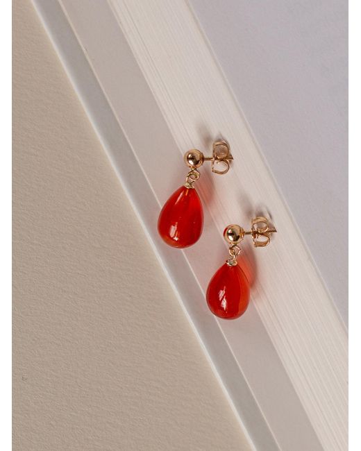 Katy Faye Orange August Sardonyx Earrings