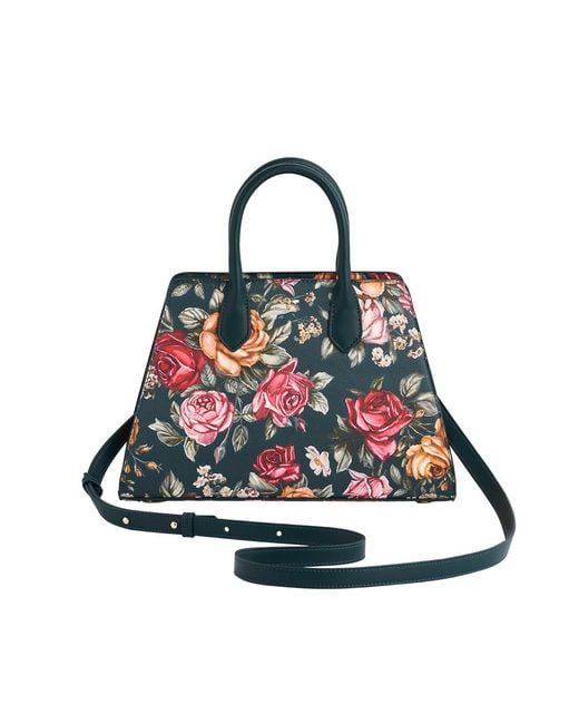 Fable England Multicolor Roses Structured Tote Medium