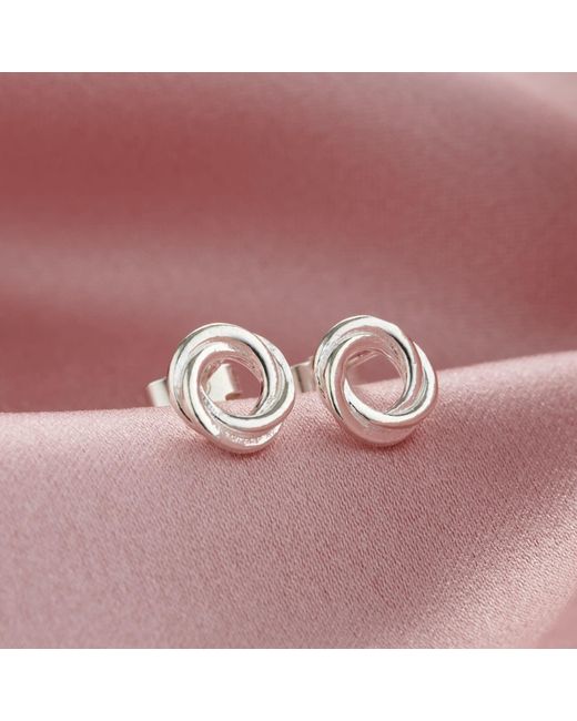 Posh Totty Designs Pink Sterling Russian Ring Stud Earrings