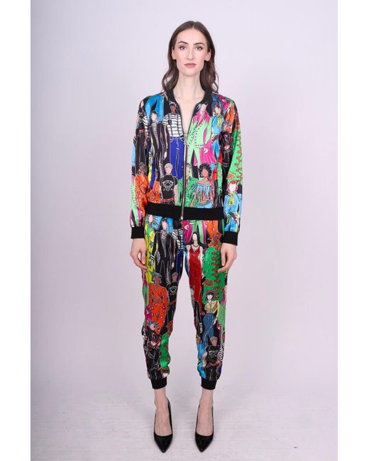 Any Old Iron Blue Printed Heroes Bomber Jacket