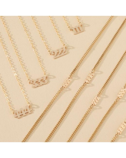 SET & STONES Metallic Angel Numbers Necklace- One