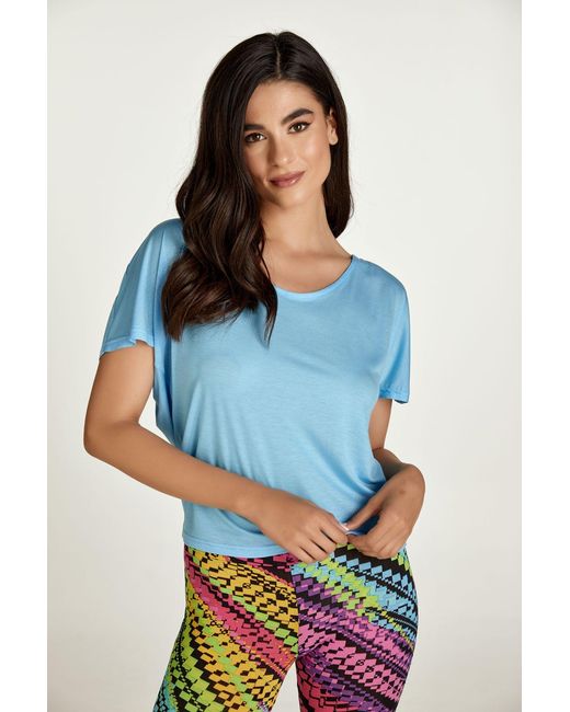 Conquista Blue Sky Drape Back Top