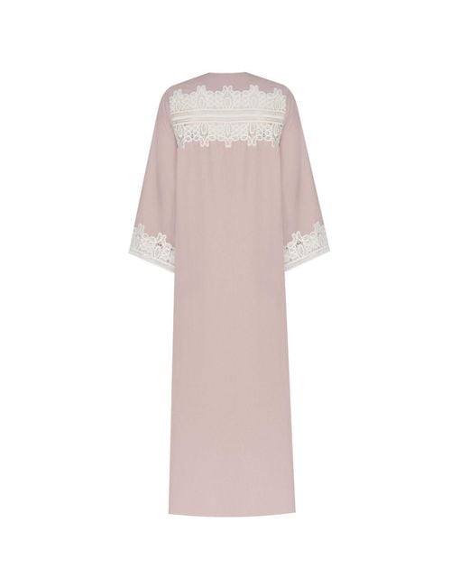 Bocan Couture Pink Loukia Linen Zippered Dress Powder