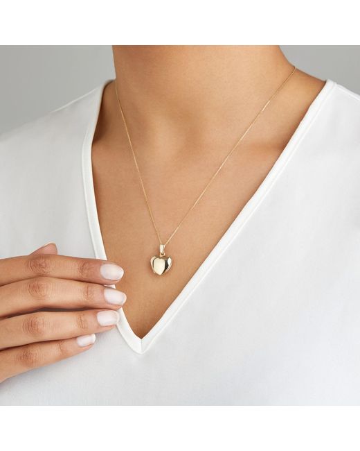 Lily & Roo Metallic Small Solid Heart Locket