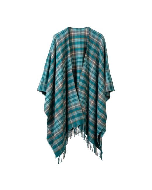 Araminta Campbell Ltd Blue West Coast Waters Lambswool Serape