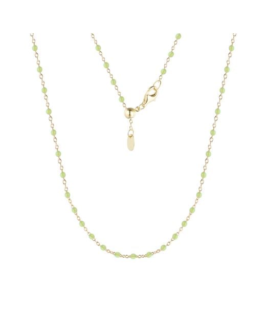 KAMARIA Metallic Enamel Beaded Chain Necklace