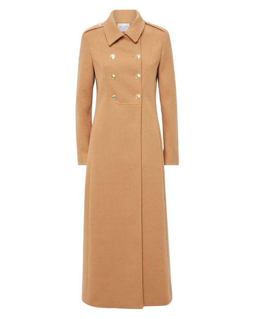 James Lakeland Long Military Coat in Natural Lyst