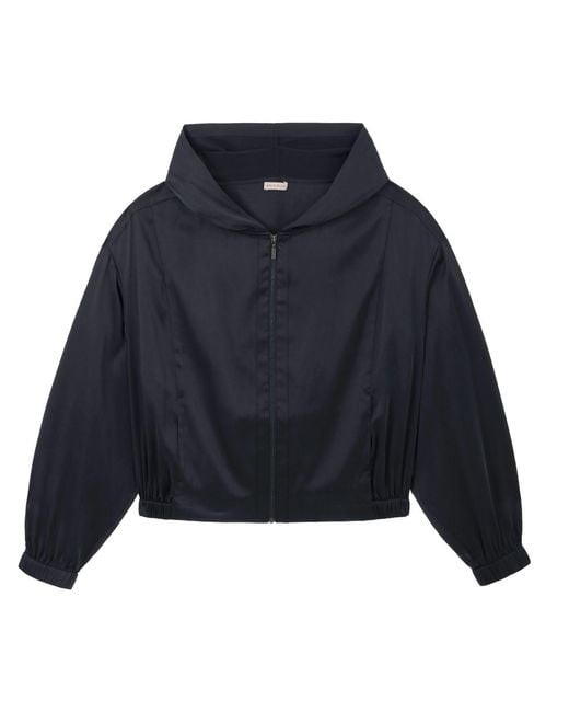 Mamu Dream Blue Washable Organic Stretch Silk Bomber Jacket
