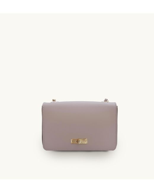 Apatchy London Gray Neutrals The Grace Mocha Leather Bag