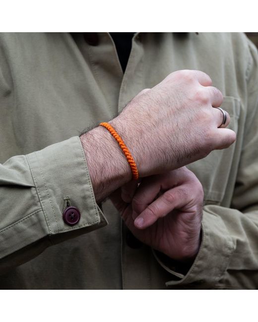 Harbour Uk Orange Chunky Bracelet – Handmade Waterproof Rope for men