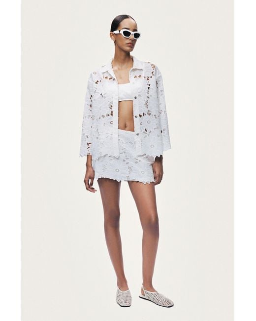 Nocturne Gray Neutrals Floral Broderie Jacket
