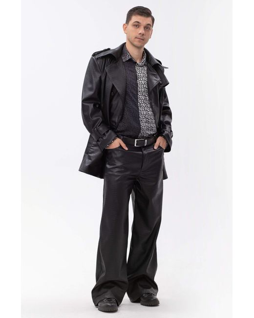 Maison Bogomil Black Faux Leather Pants for men