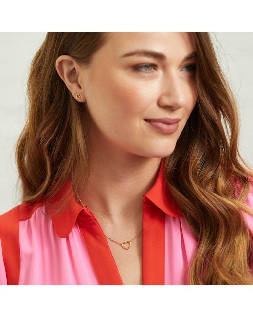 Auree Jewellery Metallic Verona Vermeil Love Heart Necklace