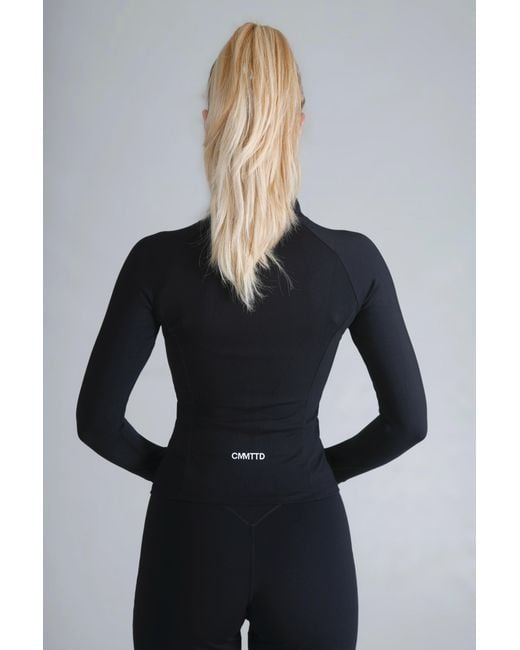 Cmmttd Black Soft Form Zip-Up Jacket