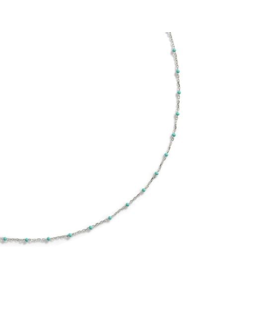 Zohreh Metallic 16" Enamel Beaded Chain Sterling