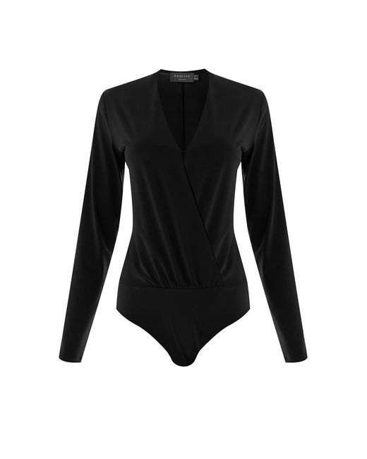 Exquise Black Meilani Long Sleeve Blouse