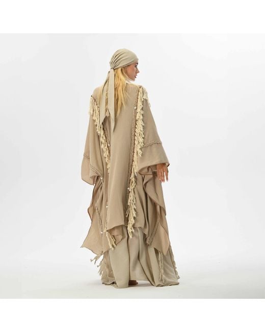 Zhenabia Natural Neutrals Sidra Poncho