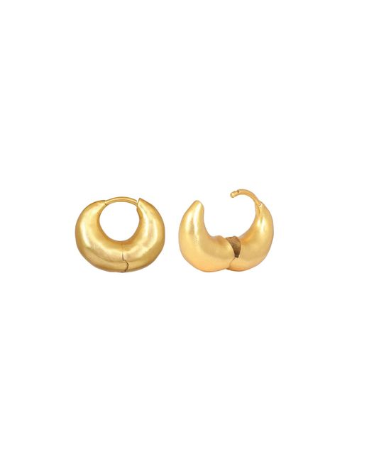 Opium Jewels Metallic Crescent Hoops