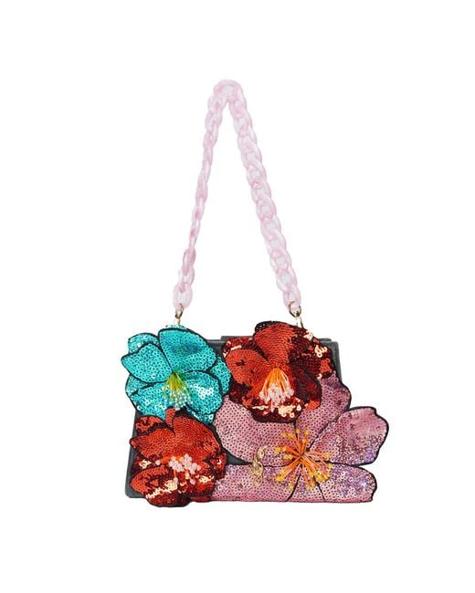 Natalia Petruch Red Vivi Velvet Handbag