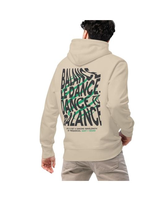 Anchor and Crew Multicolor Neutrals Desert Dust Balance Le Dance Disco! Organic Cotton Embroidered Heavyweight Hoodie