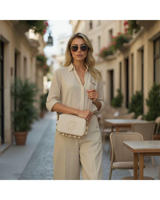 Offero Collection Natural Neutrals Cream Theft-Deterrent Crossbody