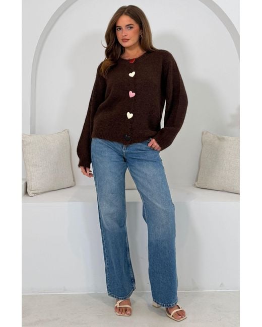 Girl In Mind Brown Lovey Button Up Cardigan
