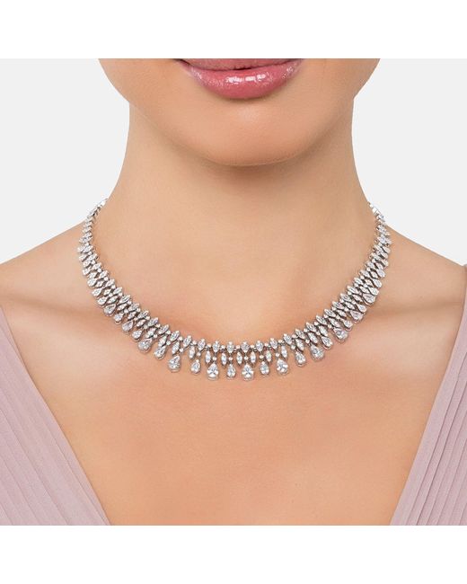 Latelita London Metallic Duchess Moissanite Statement Necklace