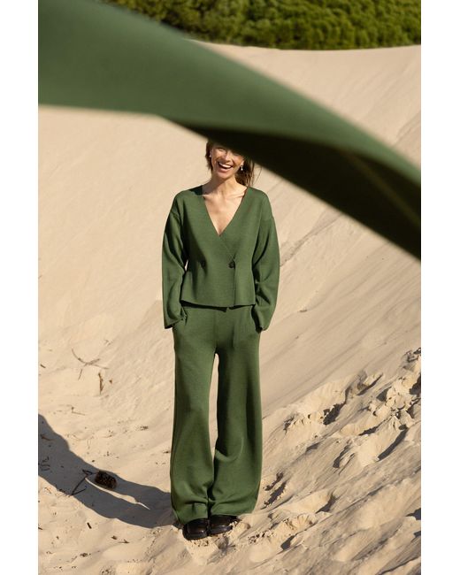 SALANIDA Green Galante Knitted 100% Merino Blazer