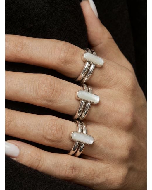 seree Metallic Infinity Duo Bar Ring
