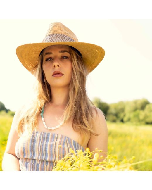 Shaded the Label Neutrals Willowmere Natural Bleached Straw Fedora Hat