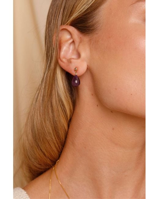 Katy Faye Purple February Amethyst Earrings