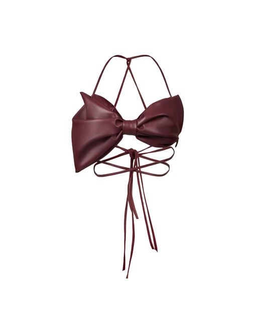 Lika Red Bordeaux Bow Top