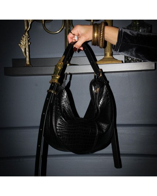 Indigolush Black Midi Hobo Gilded Lure