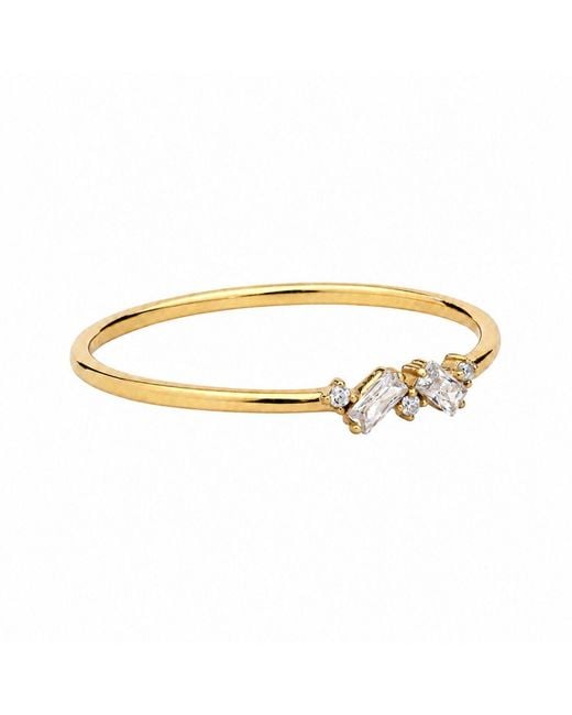 Belinda Jewelz Metallic Topaz Double Baguette Birthstone Ring