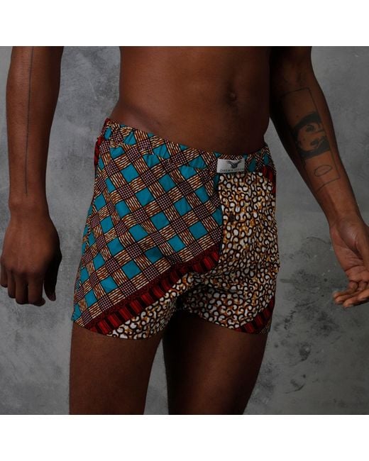 Ohema Ohene Multicolor African Print Cotton Boxer Shorts – Nhyira for men