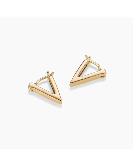 Armine + Ambrose Metallic The A's Huggie Earrings