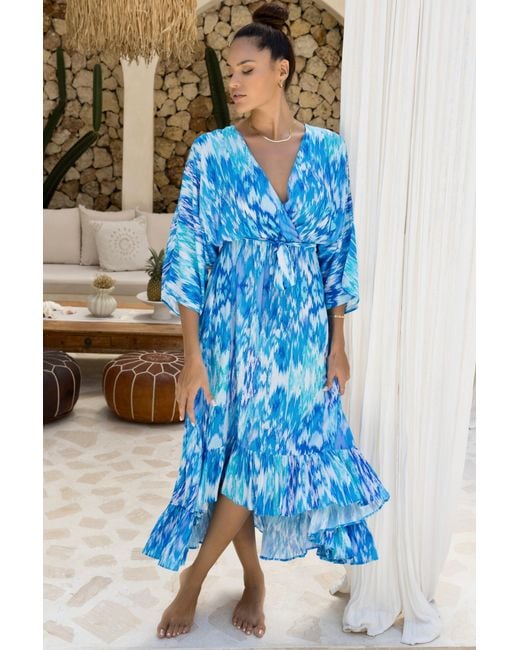 Sophia Alexia Blue Sea Dream Mozambique Midaxi Dress