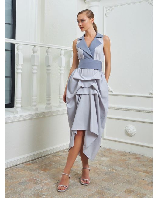 Lumina Eligma Gray The Tuxedo Dress