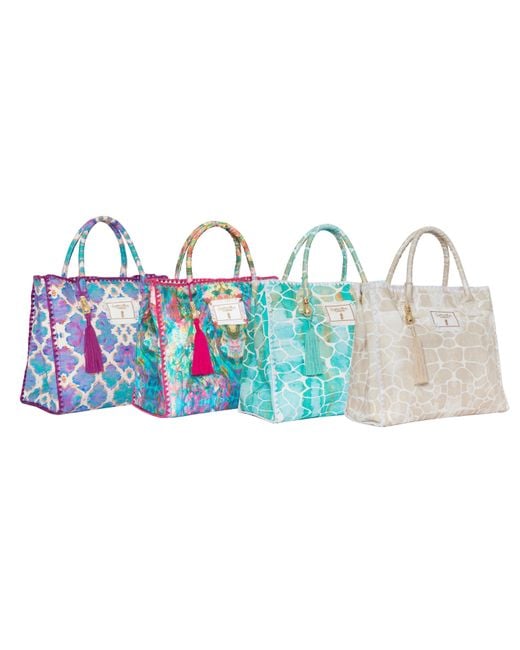 Sophia Alexia Blue Aqua Pebbles Barbados Beach Bag